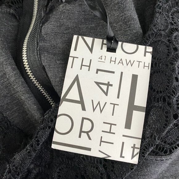 41 Hawthorn‎ Dress Lace Gray Black Short Sleeve Back Zip NWT Women's Large - Picture 8 of 10